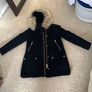Black J. Crew wool pea coat